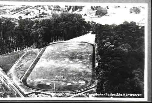 Luftbild der August-Bebel-Kampfbahn nach Fertigstellung 1930